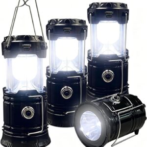 XTAUTO collapsible rechargeable LED lantern four pack