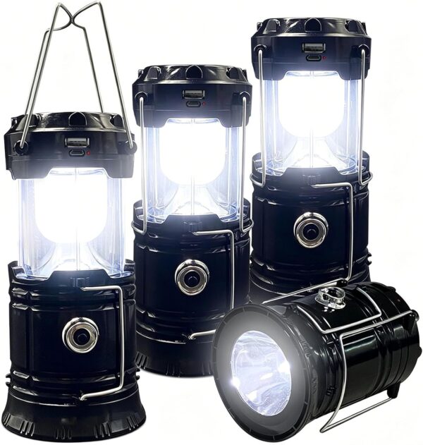 XTAUTO collapsible rechargeable LED lantern four pack